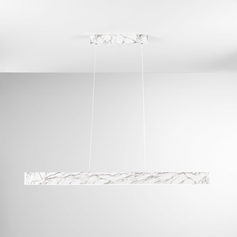 LED SUSPENSIÓN OMBRE MARMOL 40W 6400LM CCT 121.5X8X150CM